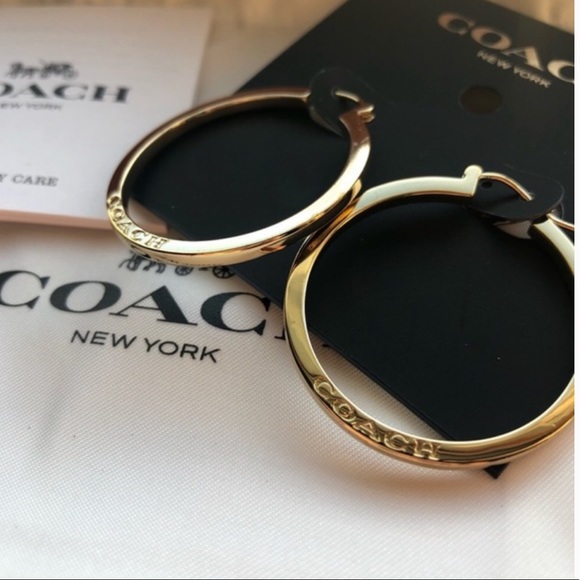 Coach Jewelry - 🕴 Gold Coach earring hoops